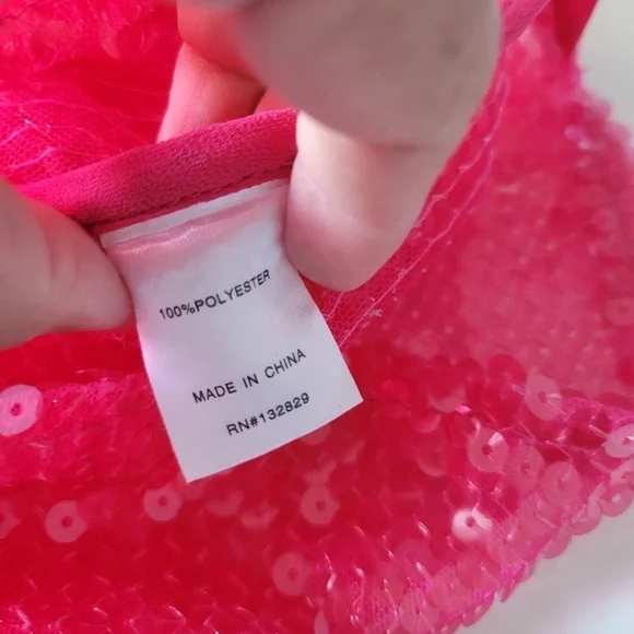 REVOLVE More To Come Sequin Two-Piece Pant Set Hot Pink Small NWOT - Picture 12 of 12